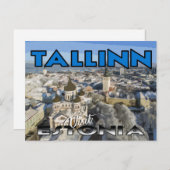 Tallinn, bezoek Estland briefkaart (Voorkant / Achterkant)