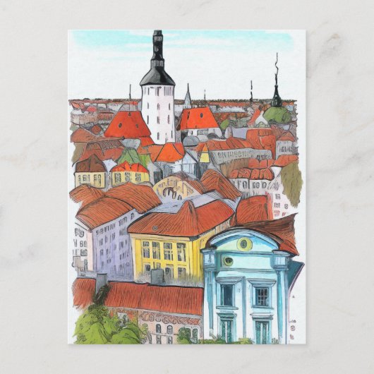 Tallinn Estland Art Card Briefkaart (Voorkant)