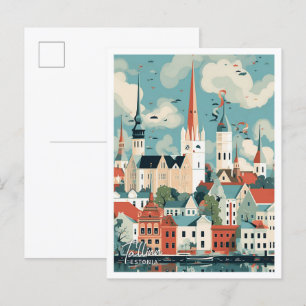 Tallinn Estland Art Travel Place illustratie Briefkaart
