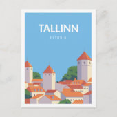Tallinn Estland Beroemde Reisplaats Illustratie Briefkaart (Voorkant)
