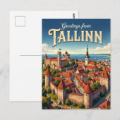 Tallinn Estland Briefkaart (Voorkant / Achterkant)