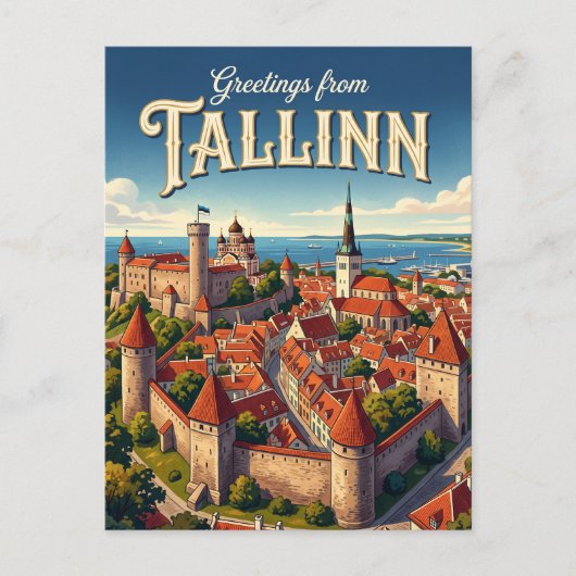 Tallinn Estland Briefkaart (Voorkant)