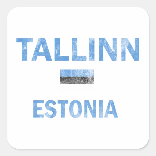 Tallinn Estland Design Vierkante Sticker (Voorkant)