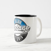 Tallinn Estland logo Tweekleurige Koffiemok (Voorkant rechts)