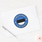 Tallinn Estland Ovale Sticker (Envelop)