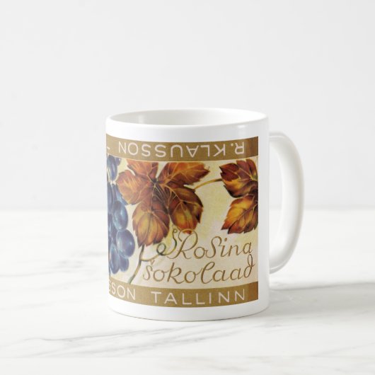 Tallinn, Estland Raisin Chocolate Bar Wrapper Mok (Voorkant rechts)