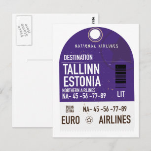 Tallinn Estland reisbiljet Briefkaart