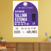 Tallinn Estland reisbiljet Canvas Afdruk (Insitu (Woonkamer))