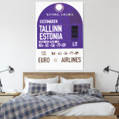 Tallinn Estland reisbiljet Canvas Afdruk (Insitu (Slaapkamer))