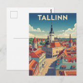  Tallinn Estland Reizen Briefkaart (Voorkant / Achterkant)