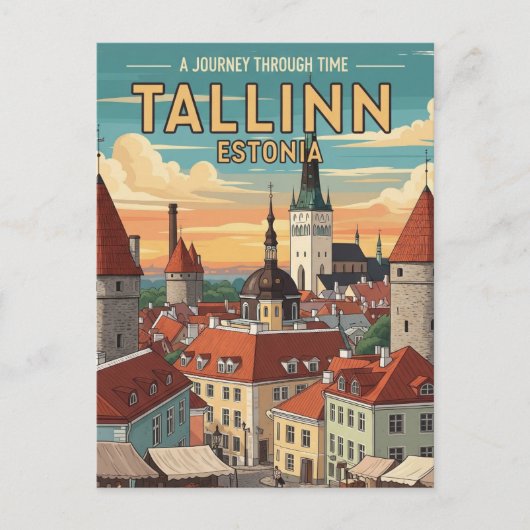 Tallinn Estland Reizen Briefkaart (Voorkant)