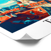 Tallinn Estland Reizen Kunst Vintage Illustratie Poster (Hoek)