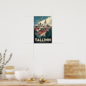 Tallinn Estland Reizen Kunst Vintage Poster (Keuken)
