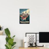 Tallinn Estland Reizen Kunst Vintage Poster (Thuiskantoor)