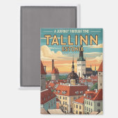  Tallinn Estland Reizen Magneet (Voorkant / Achterkant)