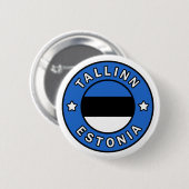 Tallinn Estland Ronde Button 5,7 Cm (Voorkant /achterkant)