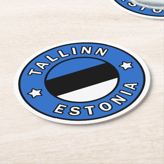 Tallinn Estland Ronde Kartonnen Onderzetter (Gebogen)