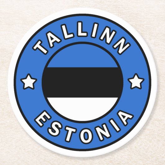 Tallinn Estland Ronde Kartonnen Onderzetter (Voorkant)