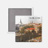 Tallinn Estland Stad Panorama Uitzicht Magneet (Voorkant / Achterkant)