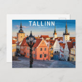 Tallinn Estland Street Illustratie Briefkaart (Voorkant / Achterkant)