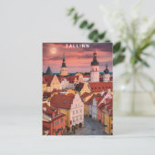 Tallinn Estland Street Travel Briefkaart (Staand voorkant)