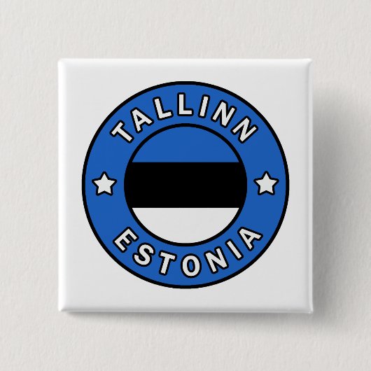 Tallinn Estland Vierkante Button 5,1 Cm (Voorkant)