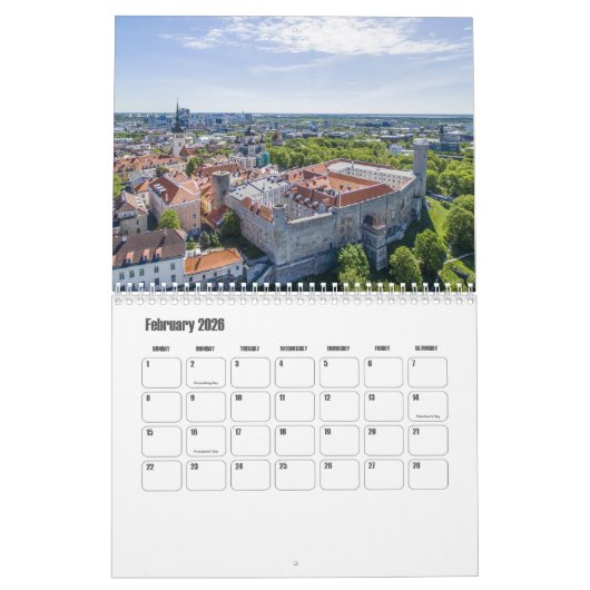 Tallinn-Estonia Calendar Kalender (Feb 2026)