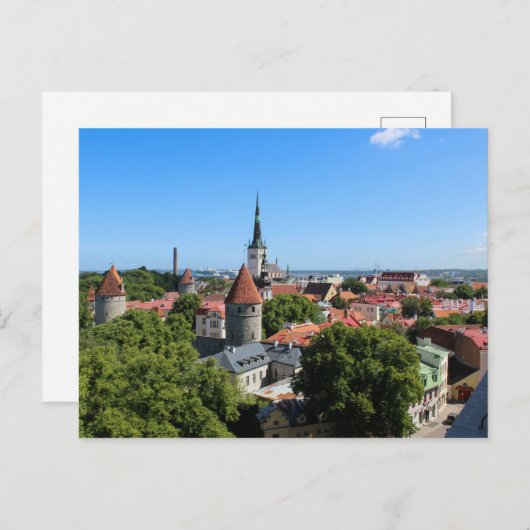 Tallinn Estonia Old Town Briefkaart (Voorkant / Achterkant)