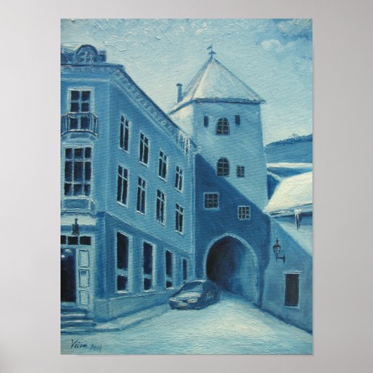 Tallinn in Blue Poster (Voorkant)