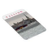 Tallinn in de winter uitzicht koelkastmagneet magneet (Rechterzijde)