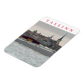 Tallinn in de winter uitzicht koelkastmagneet magneet (Linkerzijde)
