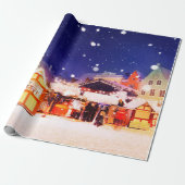 Tallinn-kerstmarkt. Cadeaupapier (Uitgerold)