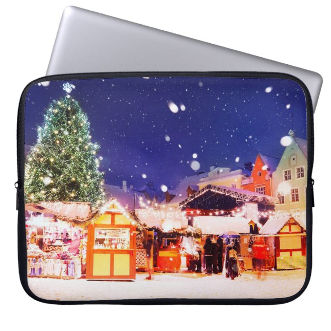 Tallinn-kerstmarkt. Laptop Sleeve (Voorkant)
