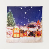 Tallinn-kerstmarkt. Wandkleed (Voorkant)
