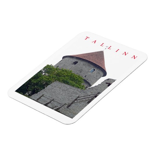 Tallinn Kiek in de Kok uitzicht koelkastmagneet Magneet (Linkerzijde)