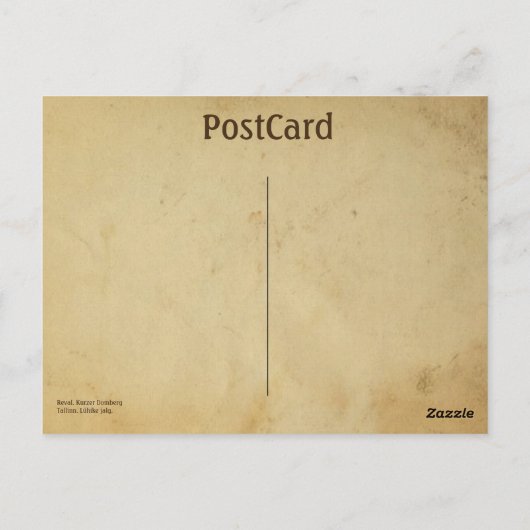 Tallinn. Luhike jalg Briefkaart (Achterkant)