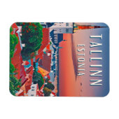 Tallinn, middeleeuwse stad van Estland Magneet (Horizontaal)