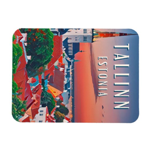 Tallinn, middeleeuwse stad van Estland Magneet (Horizontaal)