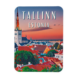 Tallinn, middeleeuwse stad van Estland Magneet