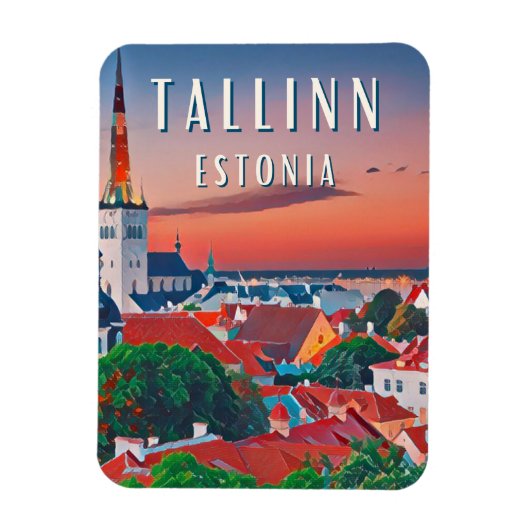 Tallinn, middeleeuwse stad van Estland Magneet (Verticaal)