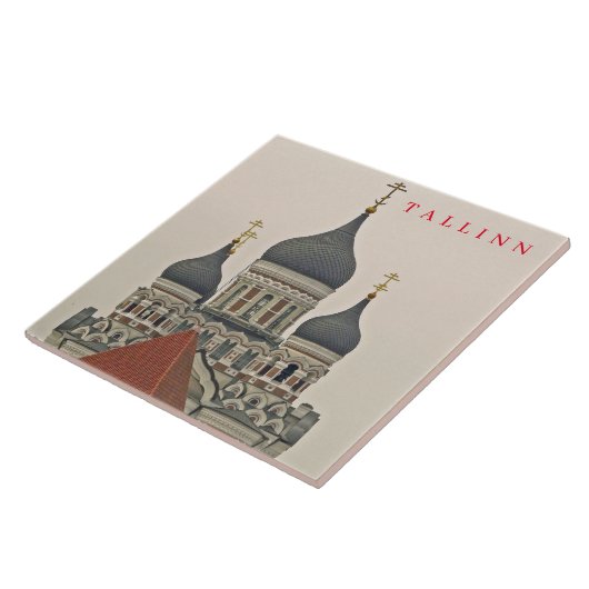 Tallinn Nevsky Kathedraal uitzicht keramische tege Tegeltje (Zijkant)