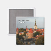 Tallinn Old Town Estonia Magnet (Voorkant / Achterkant)