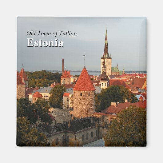 Tallinn Old Town Estonia Magnet (Voorkant)