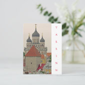 Tallinn Old Town toren en kathedraal briefkaart (Staand voorkant)
