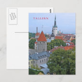 Tallinn Old Town uitzicht briefkaart (Voorkant / Achterkant)