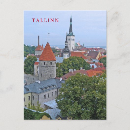 Tallinn Old Town uitzicht briefkaart (Voorkant)