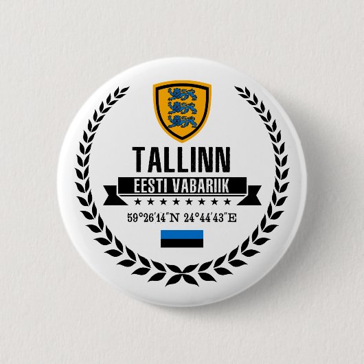 Tallinn Ronde Button 5,7 Cm (Voorkant)