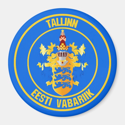 Tallinn Round Emblem Magneet (Voorkant)
