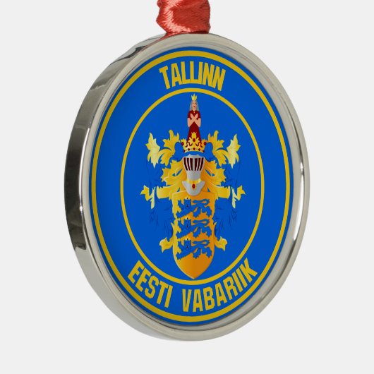 Tallinn Round Emblem Metalen Ornament (Rechts)