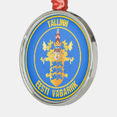Tallinn Round Emblem Metalen Ornament (Links)